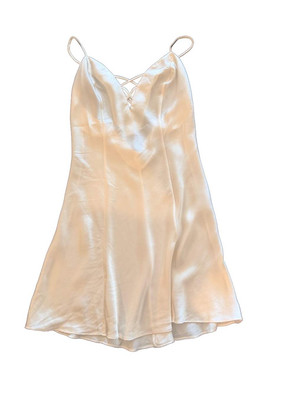 VTG 80s 90s Victoria's Secret Gold Label Pure Silk Chemise Nightgown Ivory S